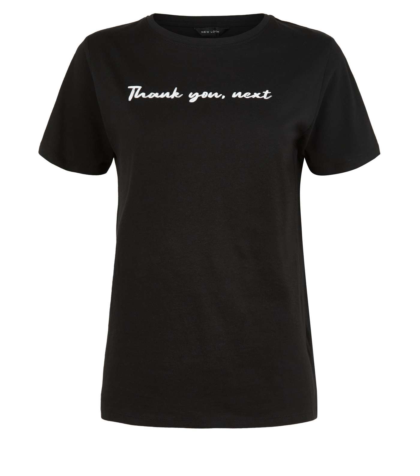 Black Thank You Next Slogan T-Shirt Image 4