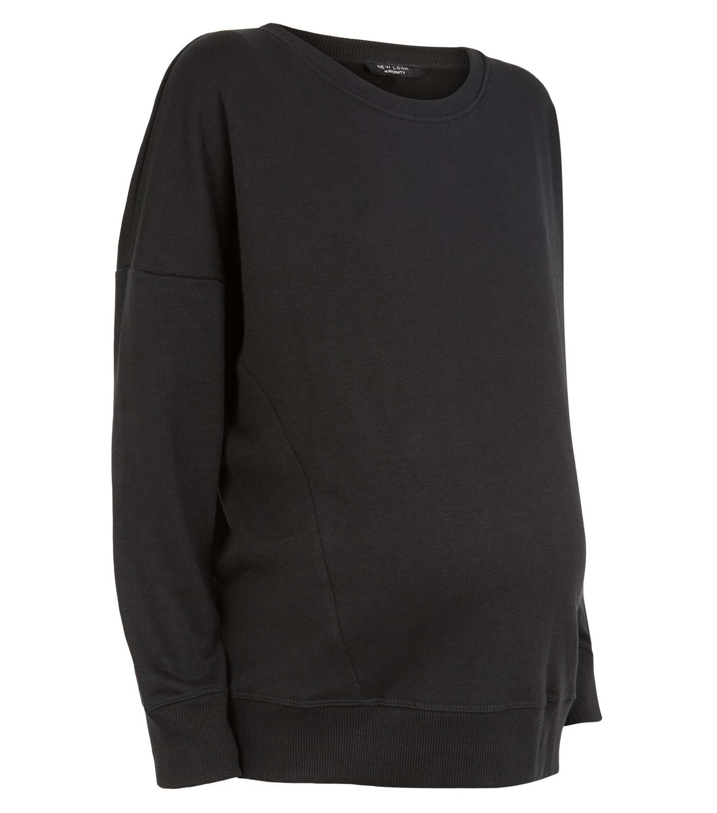 Maternity Black Long Sleeve Sweatshirt Image 4