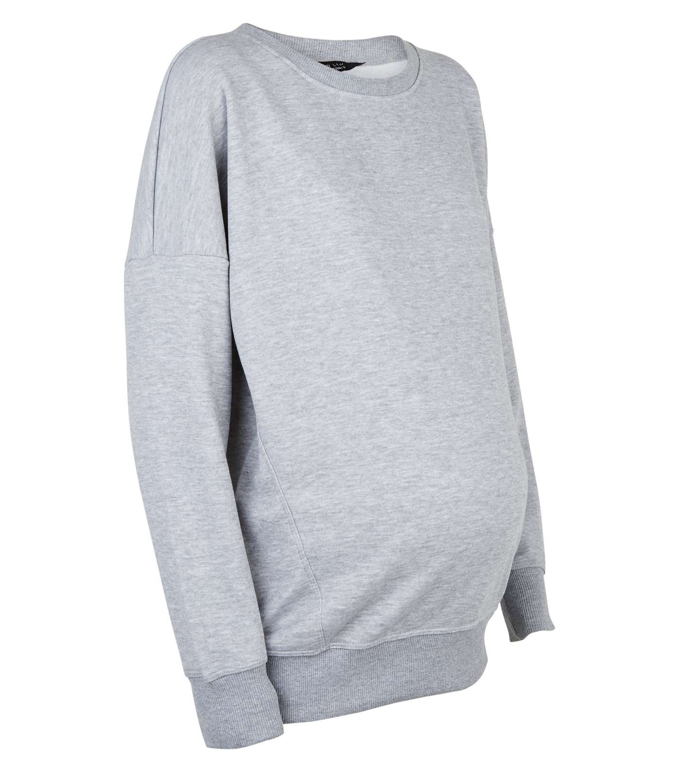 Maternity Grey Long Sleeve Sweatshirt Image 4