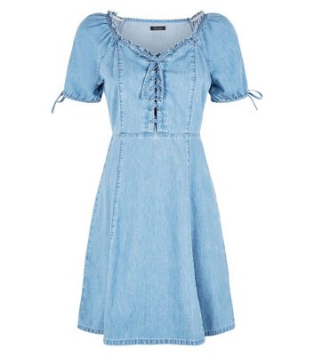 denim milkmaid dress