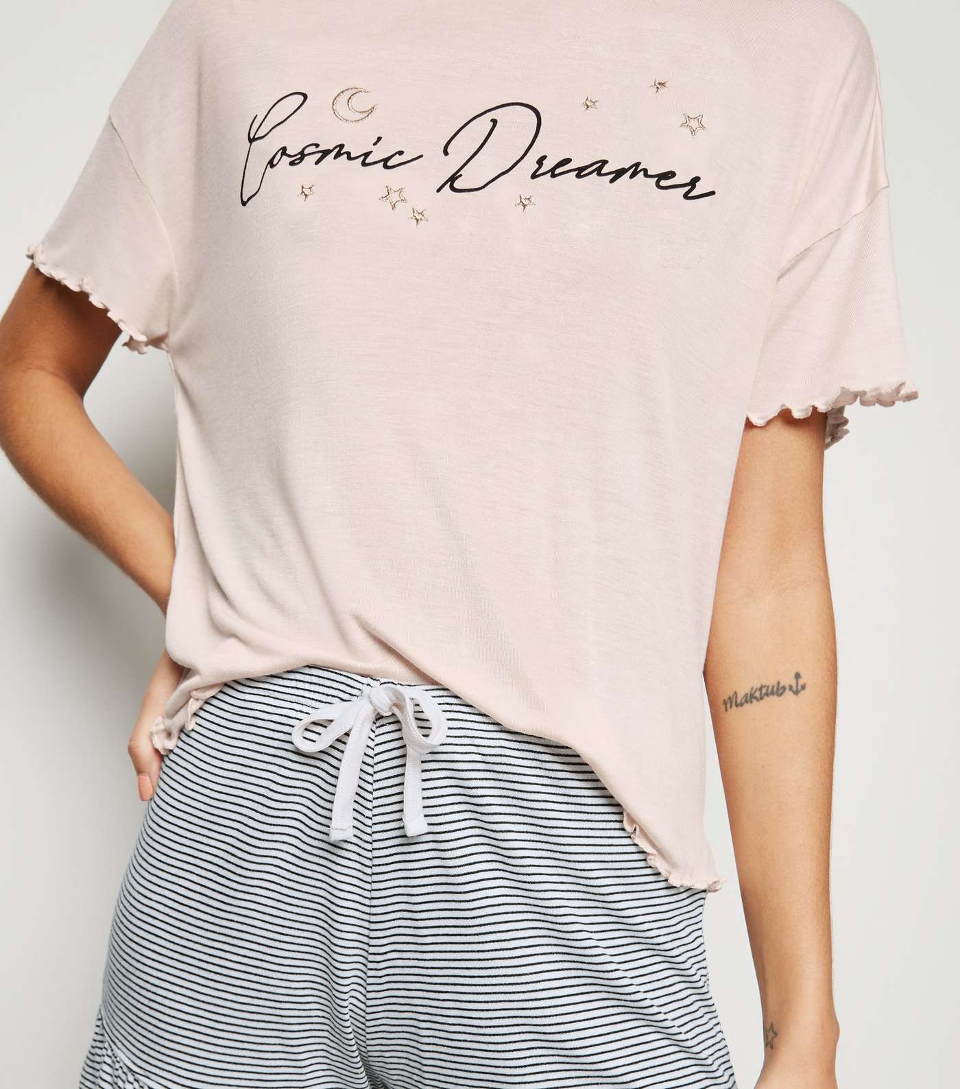 Pink Cosmic Dream Slogan Pyjama Set Image 5
