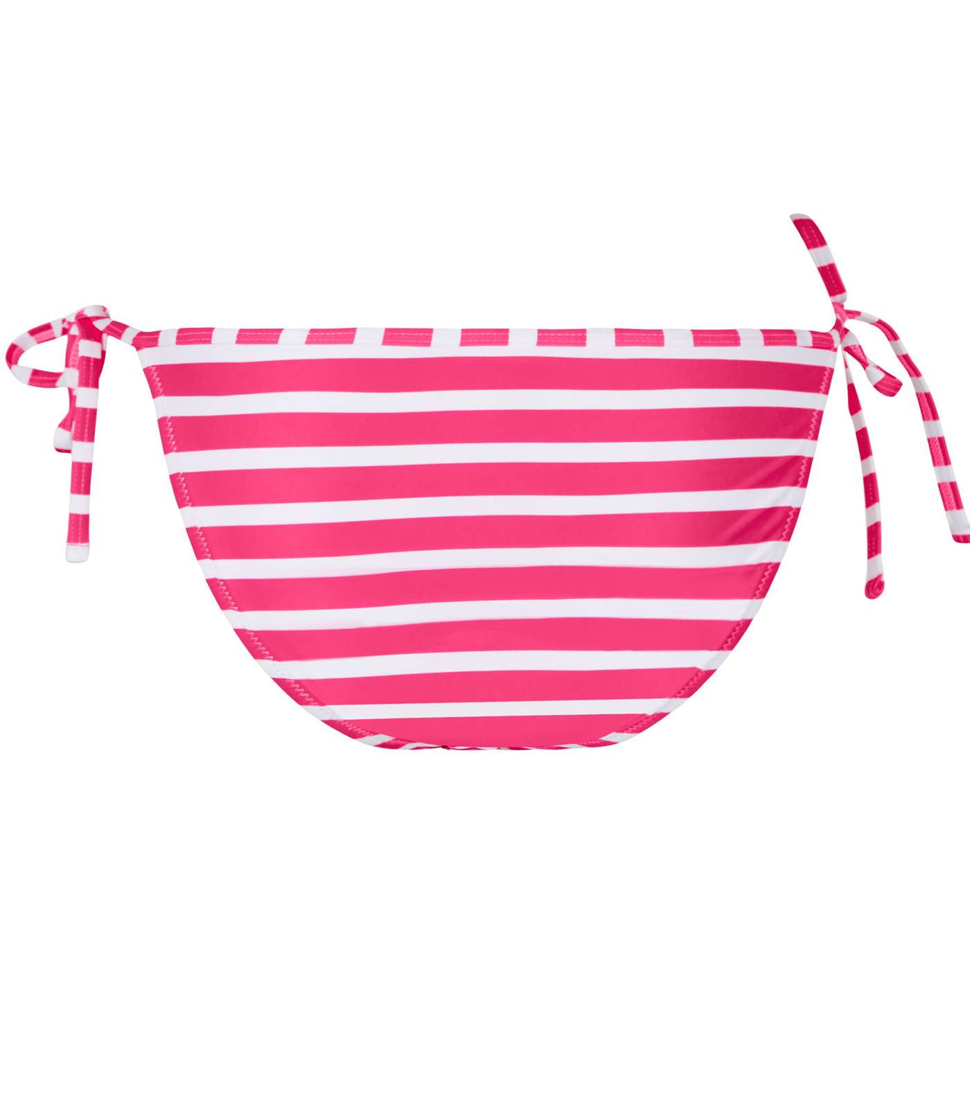 Bright Pink Stripe Tie Side Bikini Bottoms Image 5