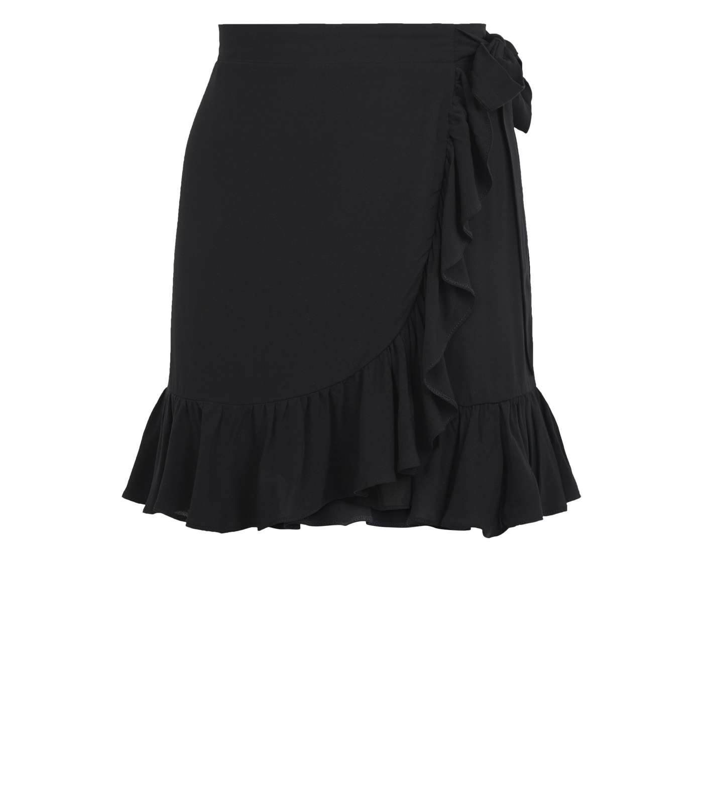 Petite Black Ruffle Mini Skirt Image 4