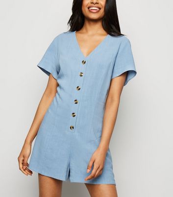 new look blue playsuit