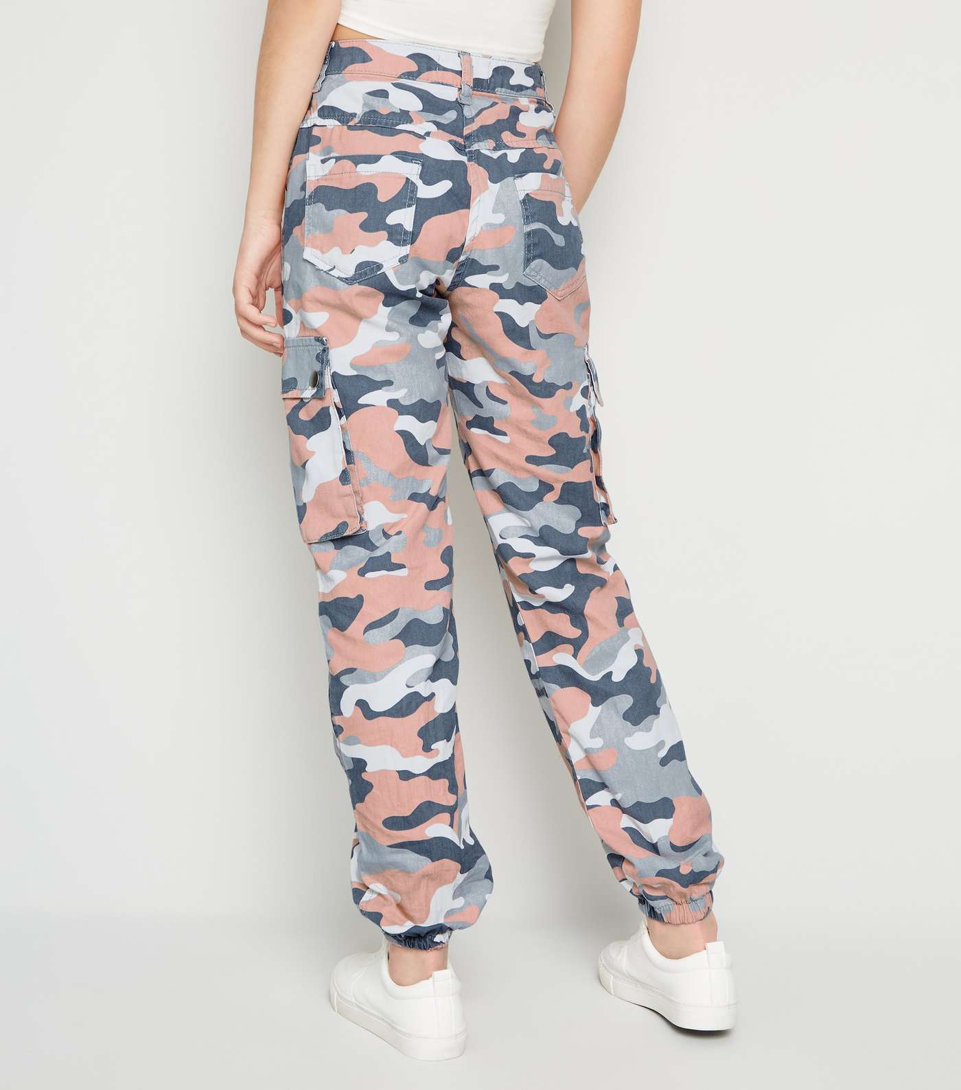 Girls Pink Camo Utility Trousers Image 3
