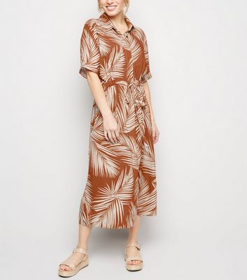 new look leaf print dress