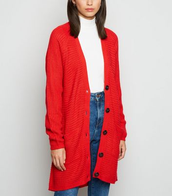 longline cardigan with buttons