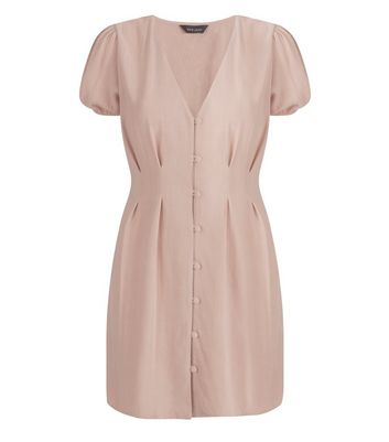 pale pink tea dress