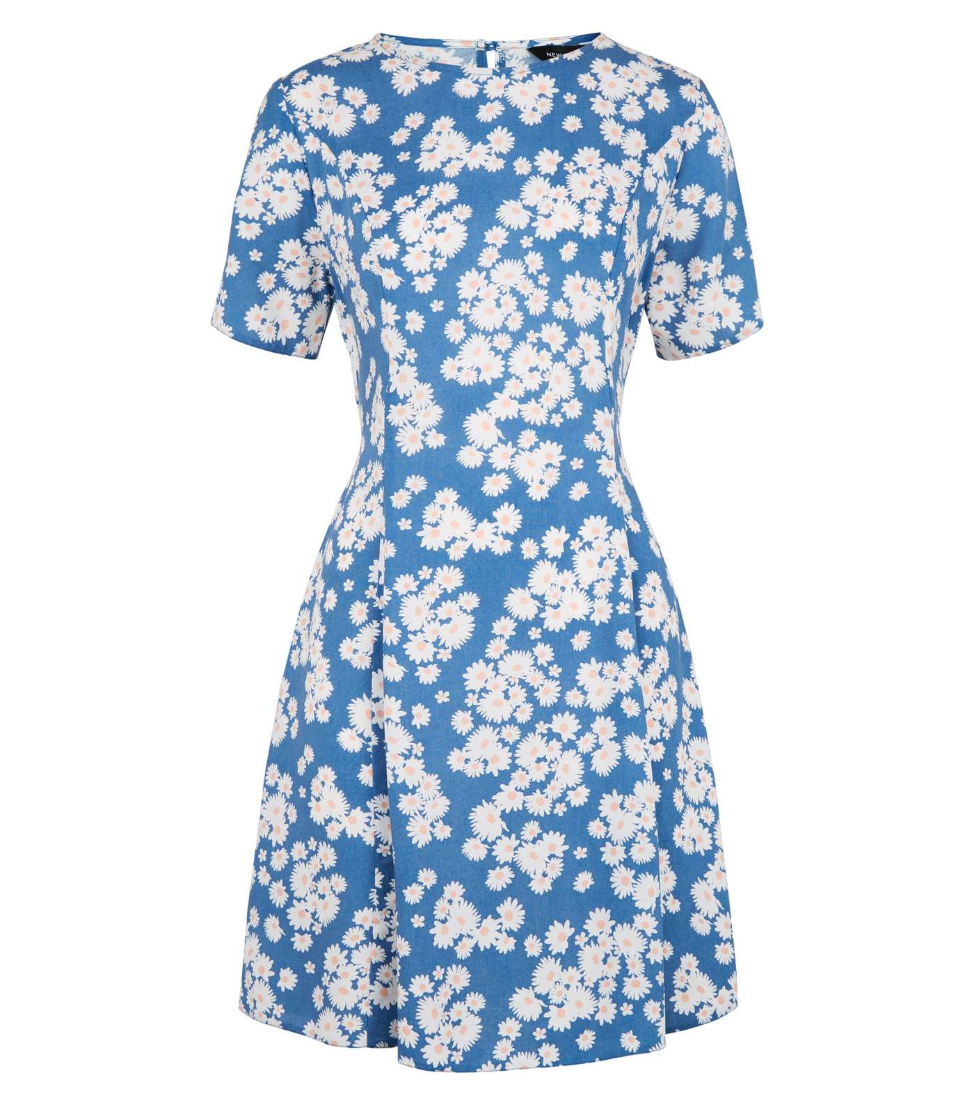Blue Daisy Print Smock Dress Image 4