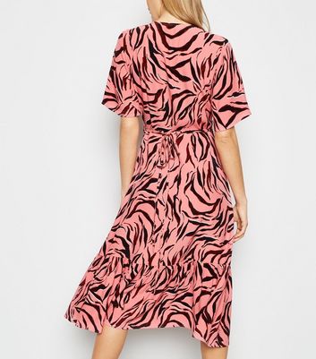 new look zebra midi dress