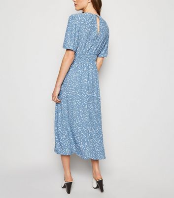 new look polka dot midi dress