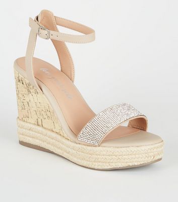 New look hot sale cork wedges