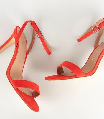 new look coral sandals