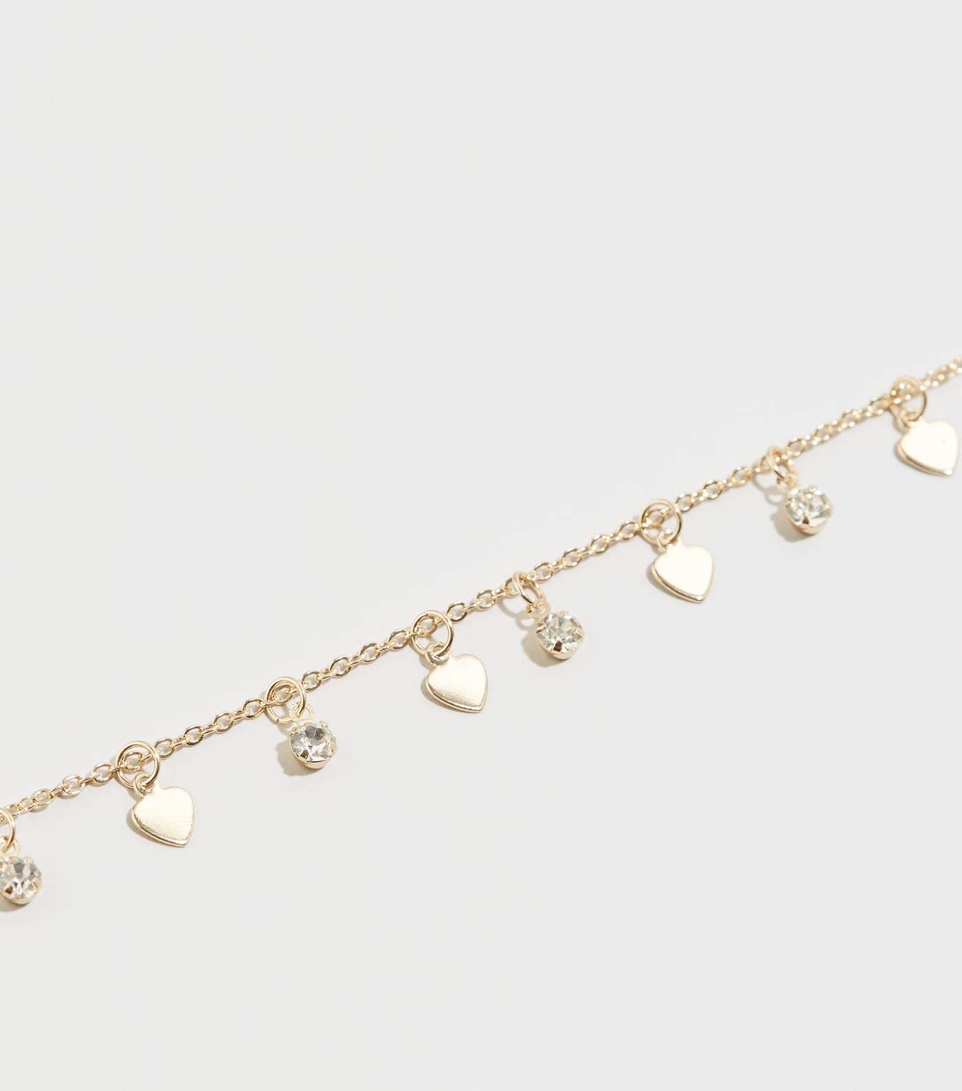 Gold Heart Charm Choker Necklace