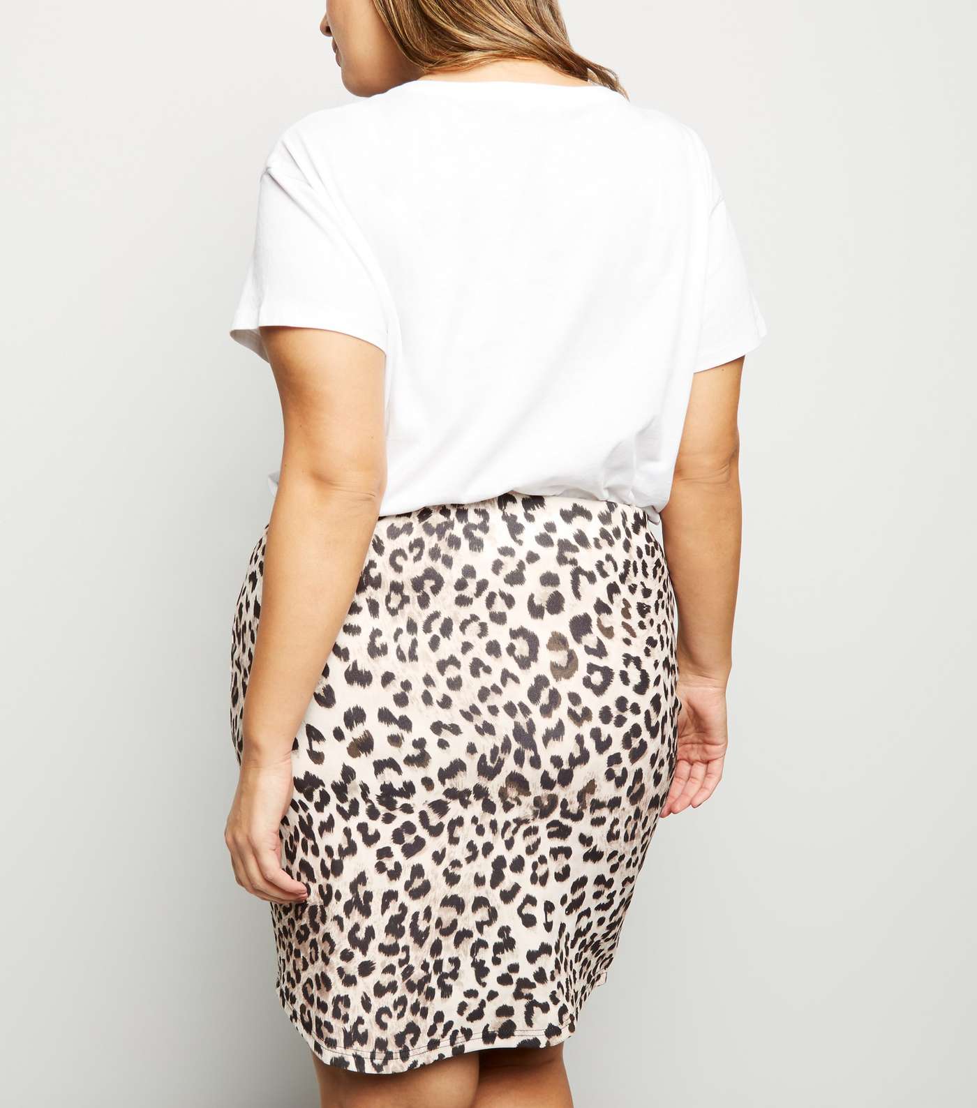 Curves Brown Leopard Print Mini Skirt Image 3