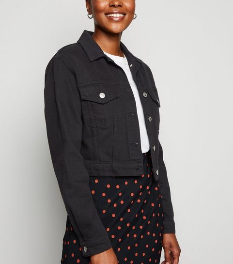 Black Crop Denim Jacket