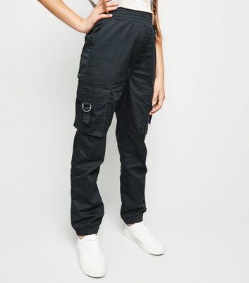 black utility trousers