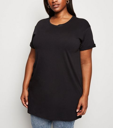 Curves - T-shirt longueur XL noir