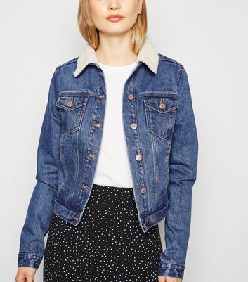 denim jacket with borg