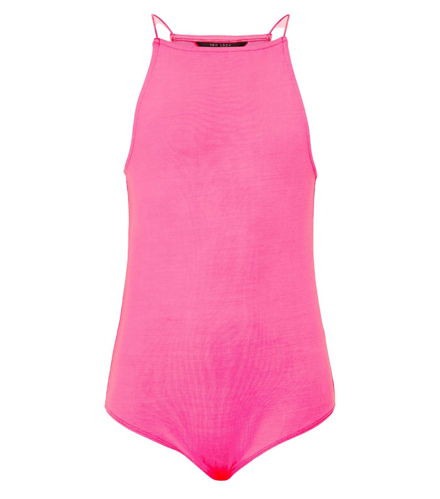Girls Bright Pink Neon Cami Bodysuit Image 4