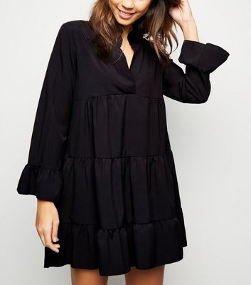 black smock dress