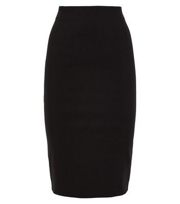 New Look Black Ponte Skirt 050 