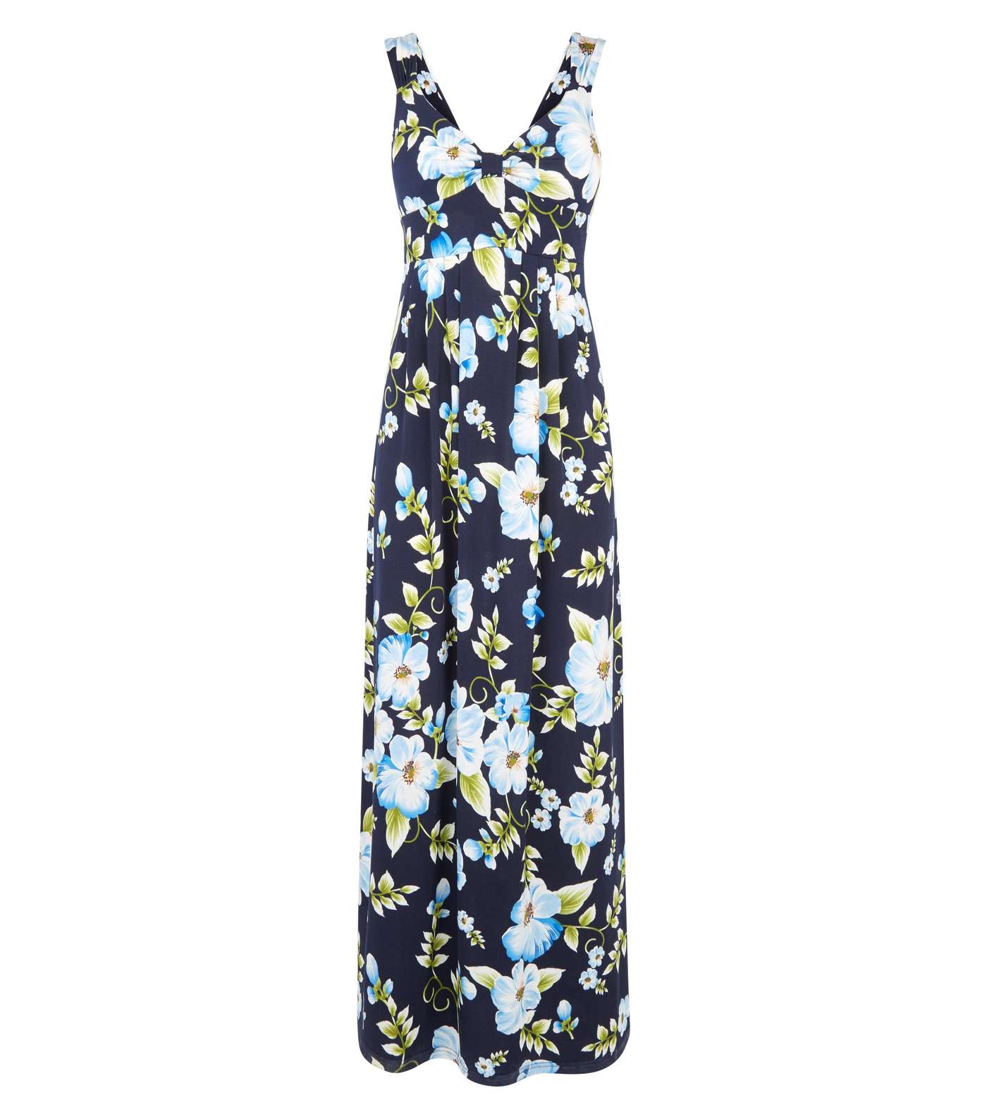Mela Blue Tropical Floral Maxi Dress Image 4