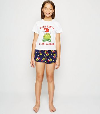 christmas pyjama shorts set