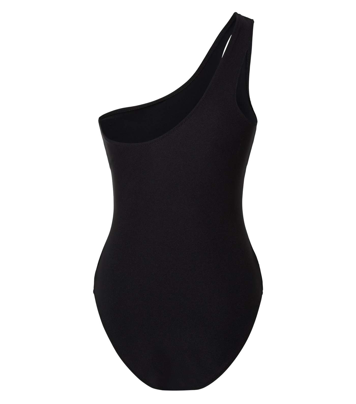 Black Cut Out One Shoulder Swimsuit Image 6