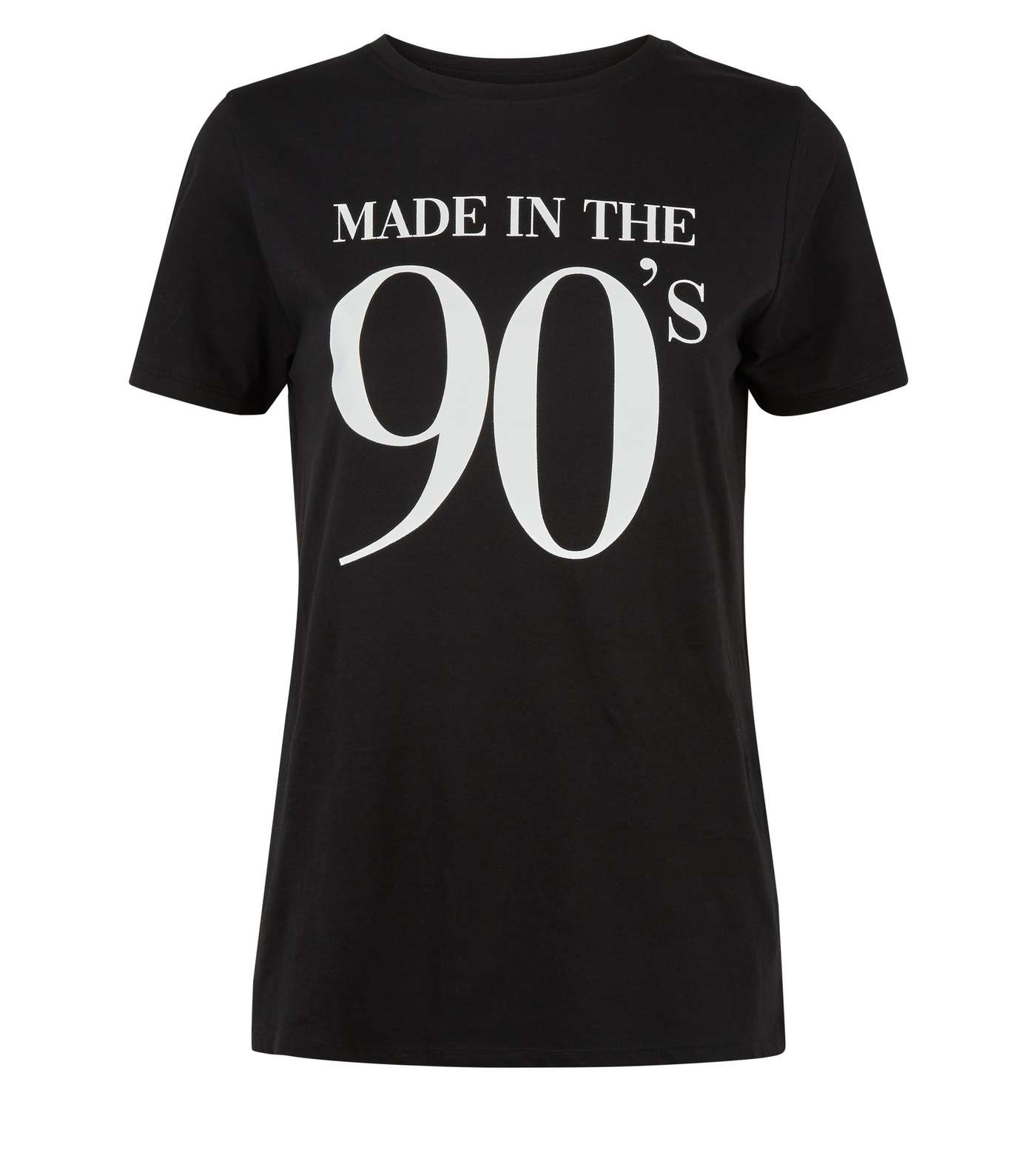 Black Made In The 90's Slogan T-Shirt Image 4