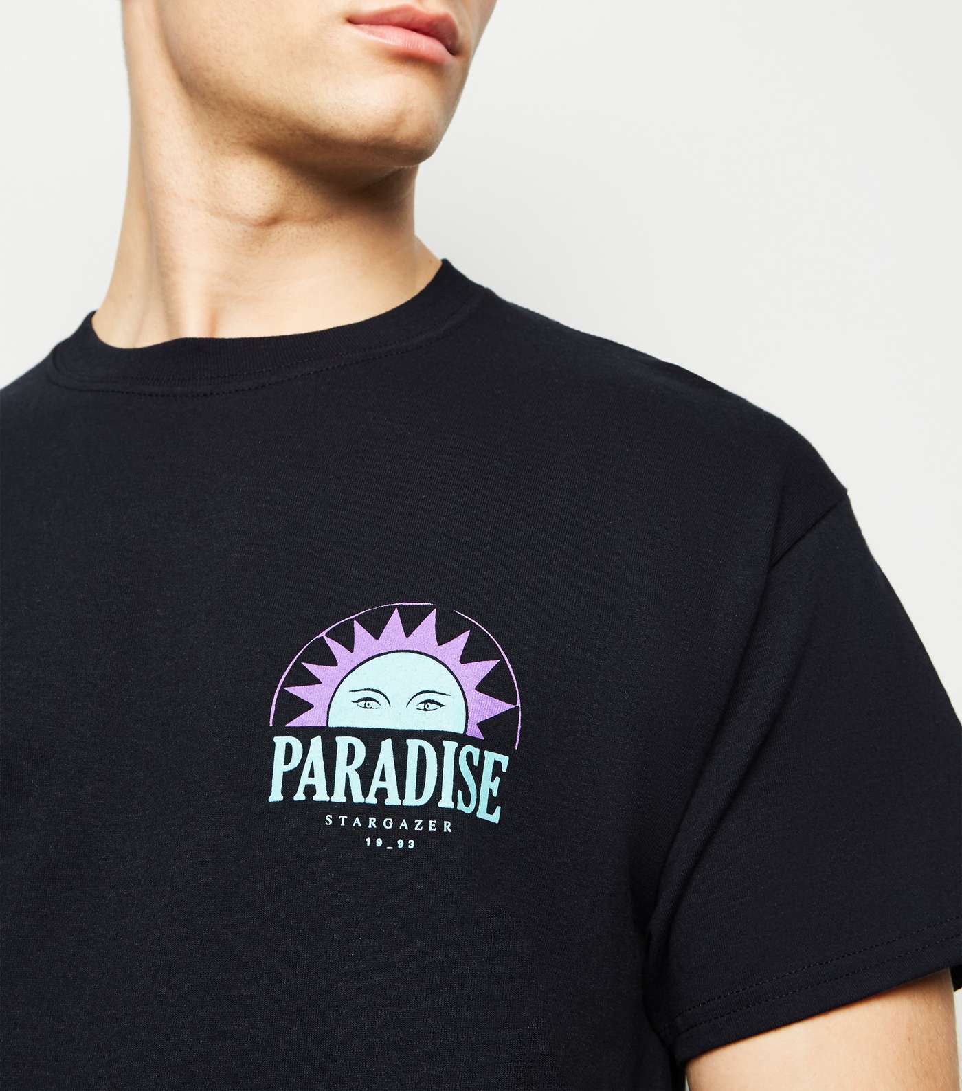 Black Paradise Slogan T-Shirt Image 5