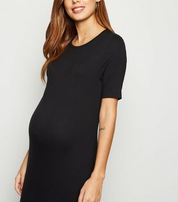 black t shirt dress new look