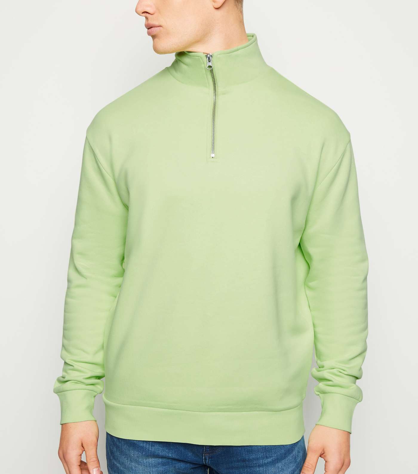 Light Green Funnel Neck Sweatshirt