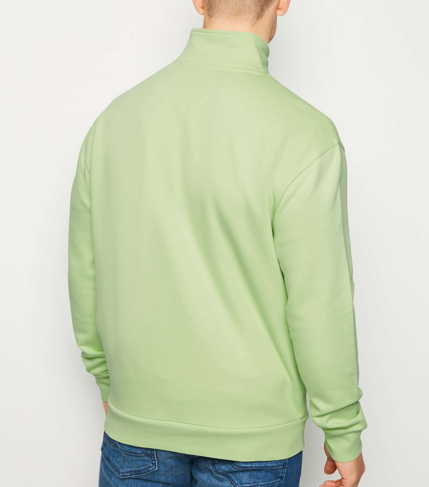 Light Green Funnel Neck Sweatshirt Image 3