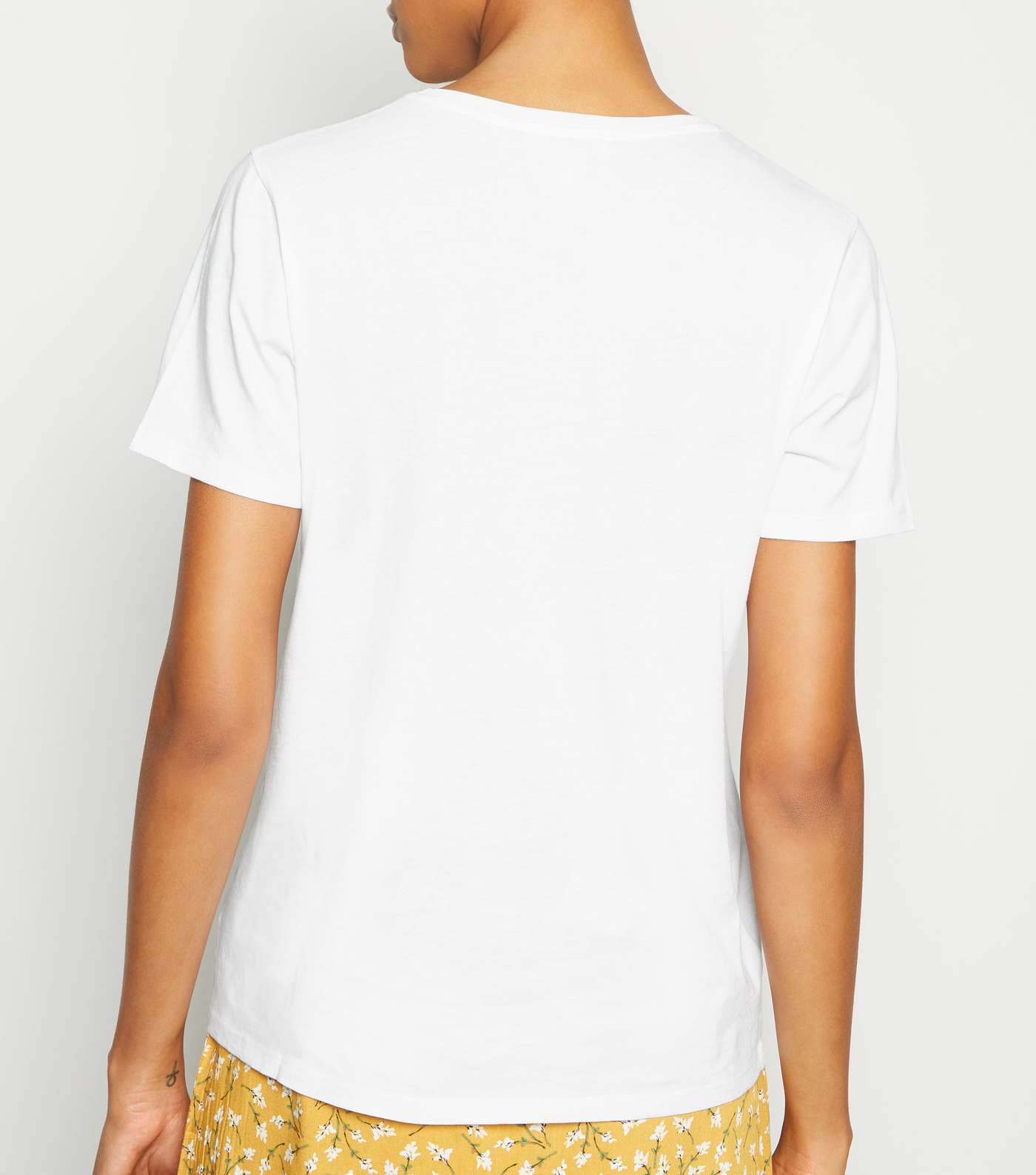 Tall White Cotton T-Shirt Image 3