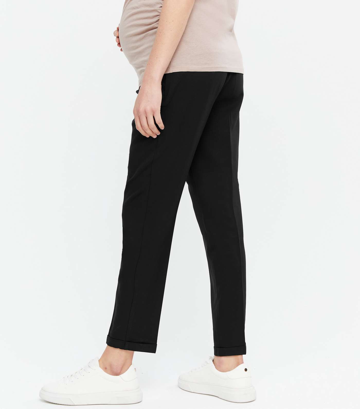 Maternity Black Over Bump Slim Stretch Trousers Image 4