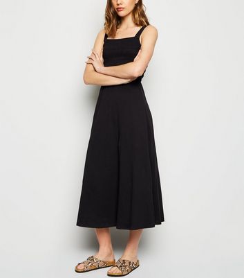 black sundress midi