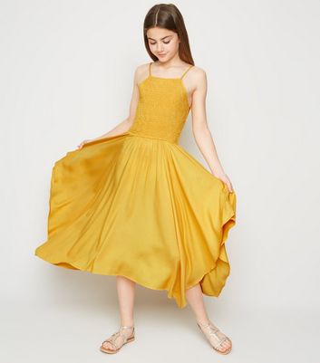 girls mustard dress