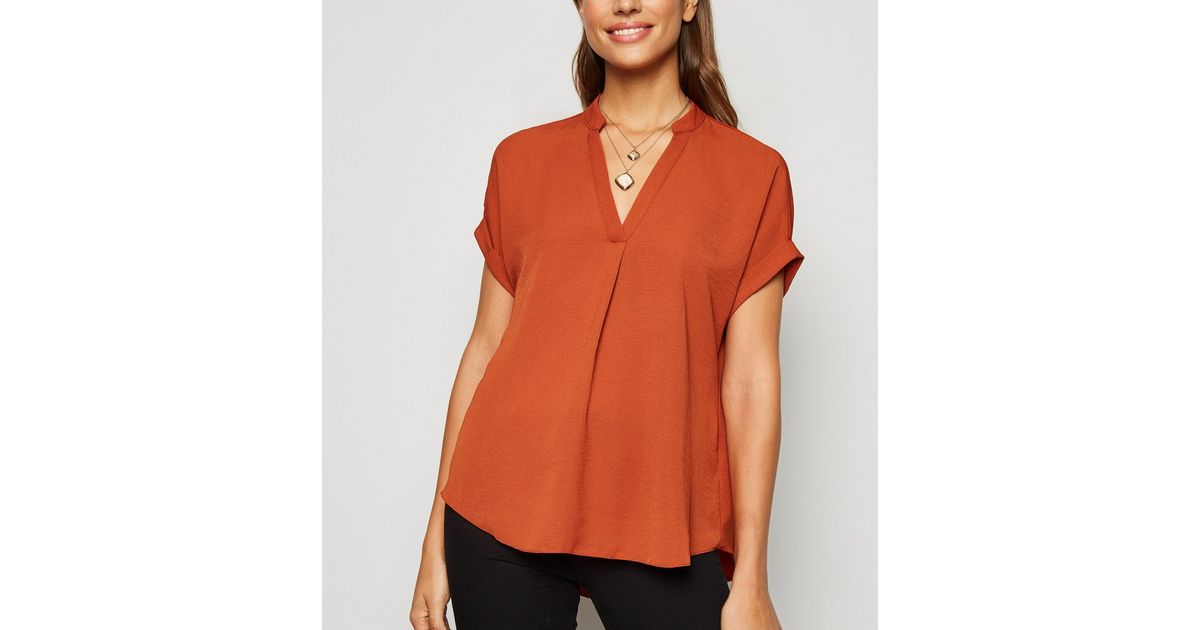 Rust Short Sleeve Overhead Shirt | New Look