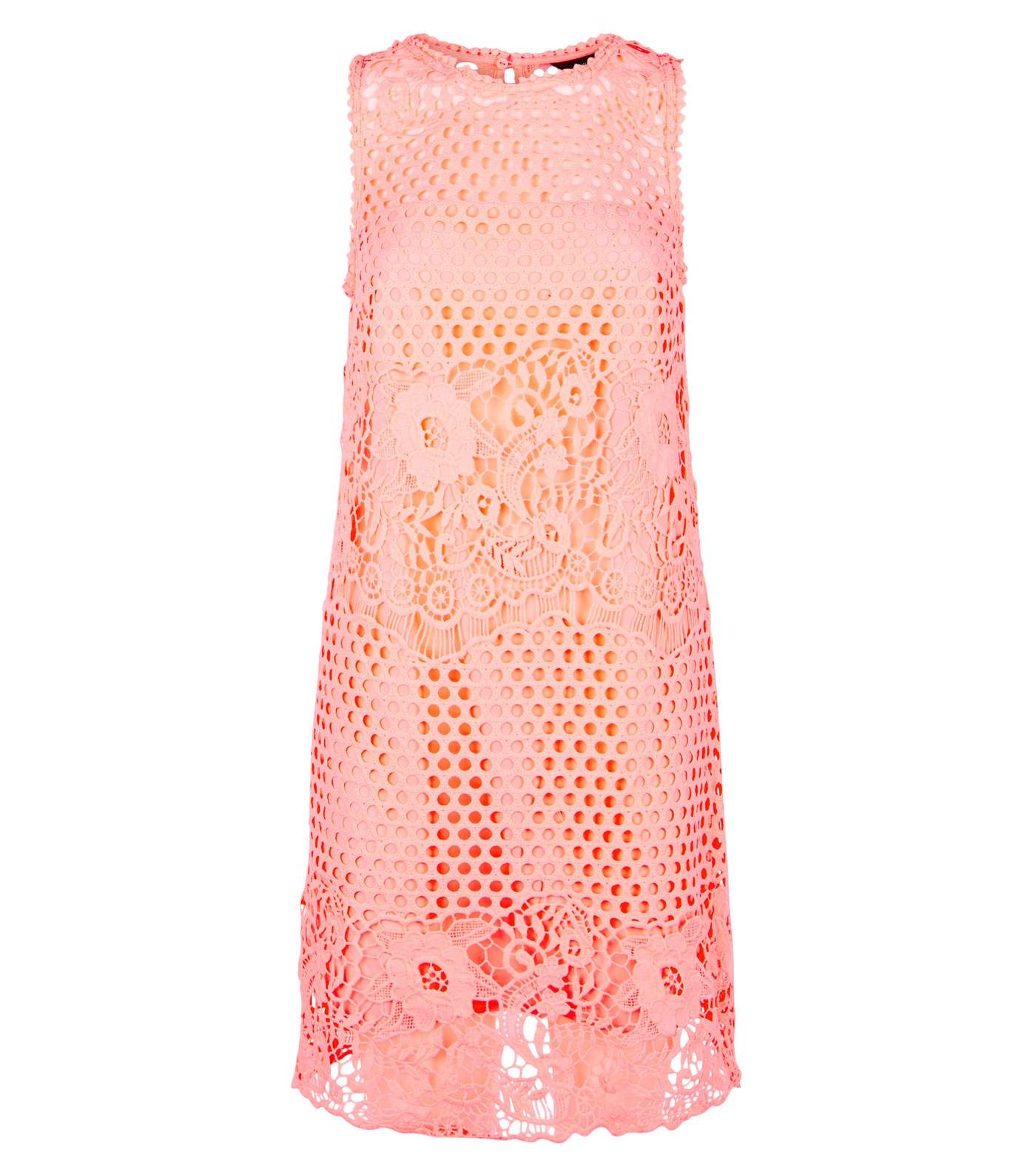 Coral Crochet Tunic Dress Image 4