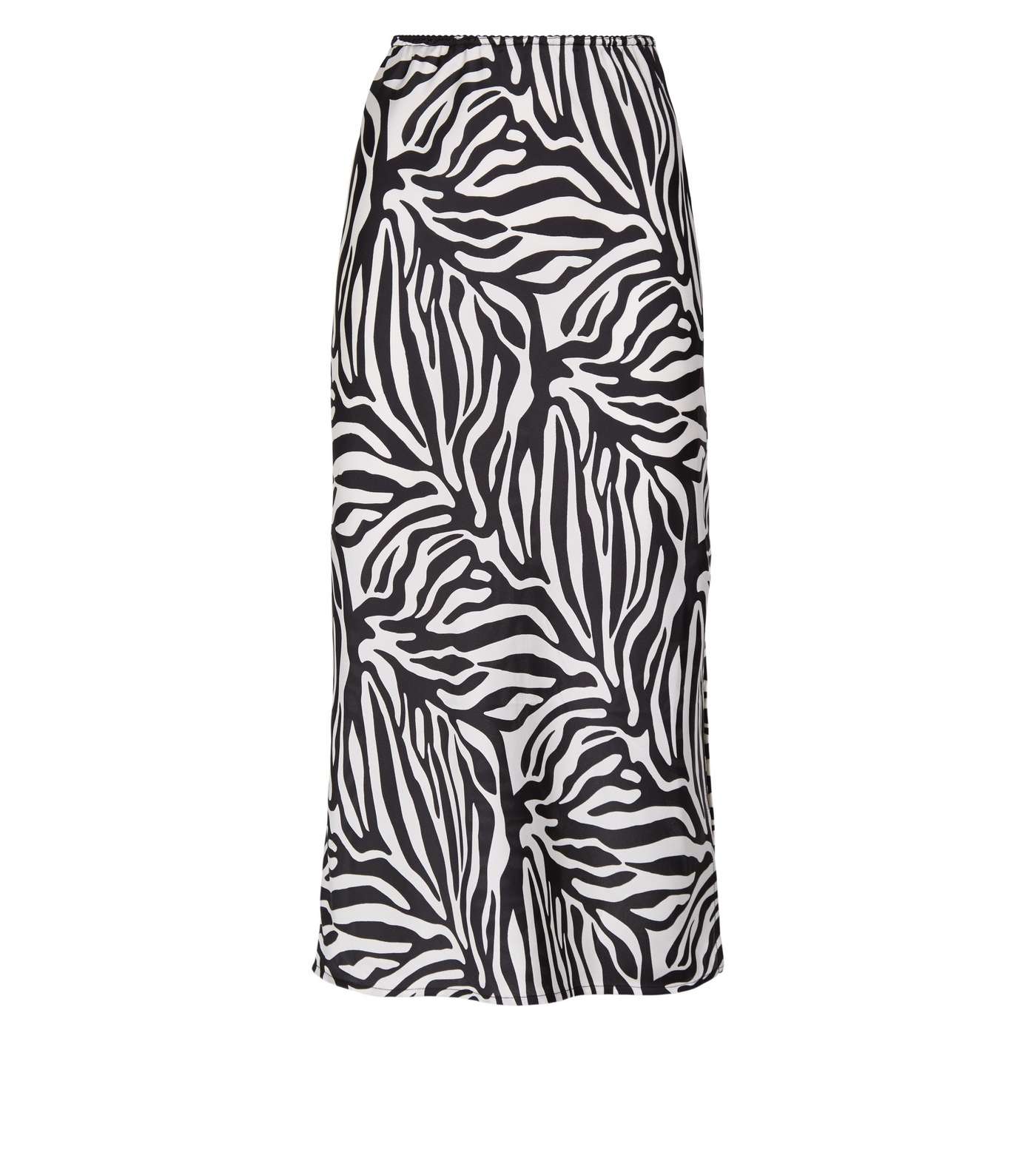 Pink Vanilla Black Zebra Print Side Split Midi Skirt Image 4