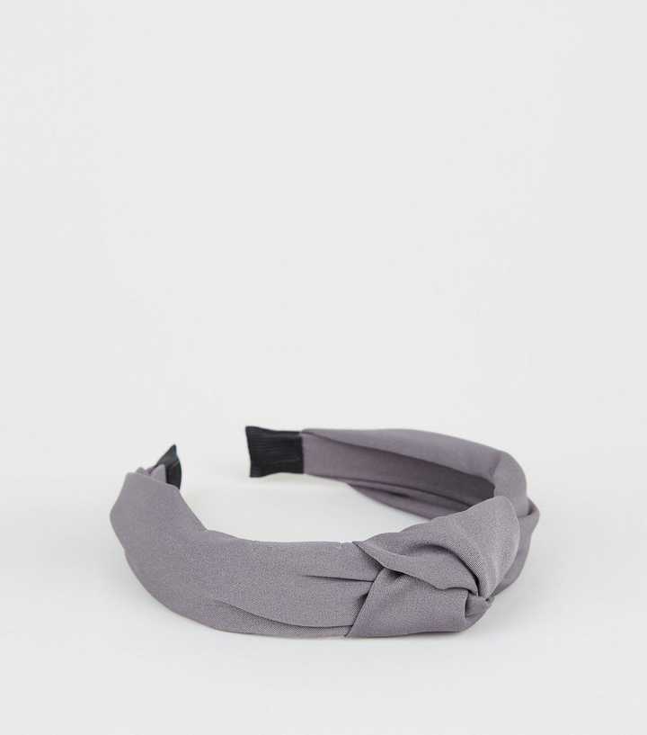 Dark Grey Knot Top Headband