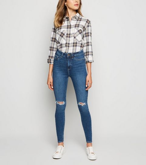 Blue Ripped Super Skinny Hallie Jeans 