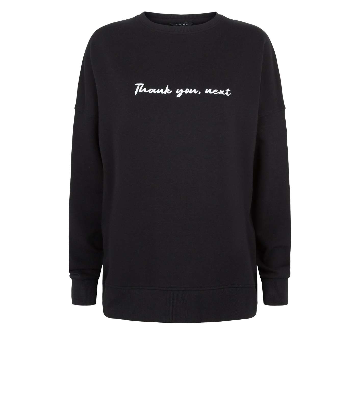 Black Thank You, Next Slogan Sweatshirt Image 4