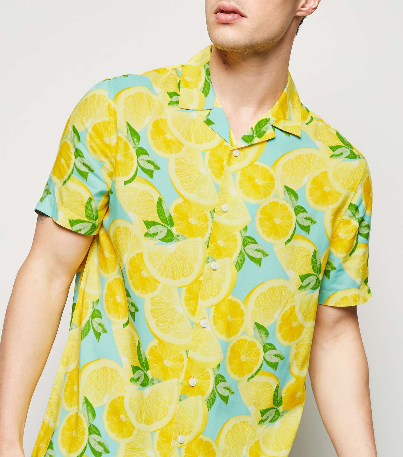 Yellow Lemon Short Sleeve Shirt Image 5