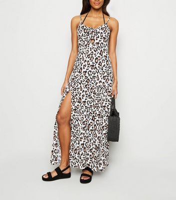 new look leopard print maxi dress