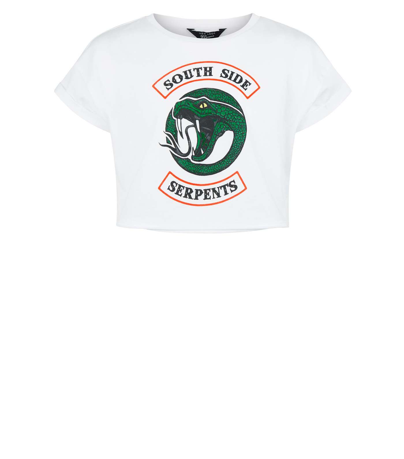 Girls White Riverdale South Side Slogan T-Shirt Image 4