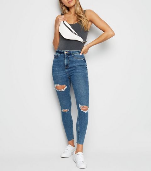 Blue Ripped Super Skinny Hallie Jeans