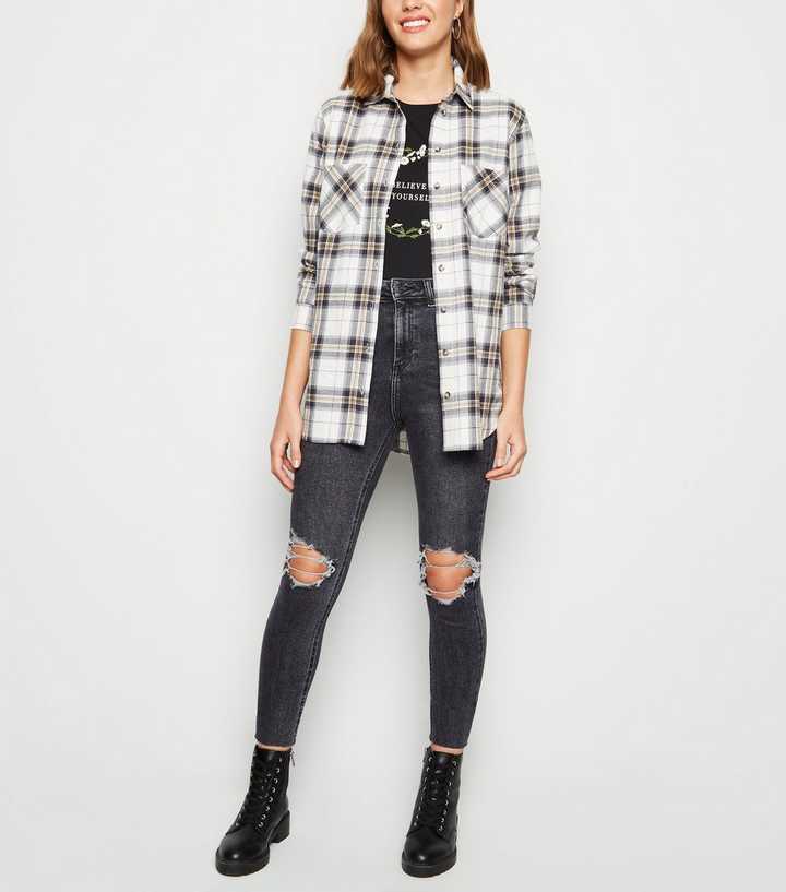 Black Washed High Waist Hallie Super Skinny Jeans