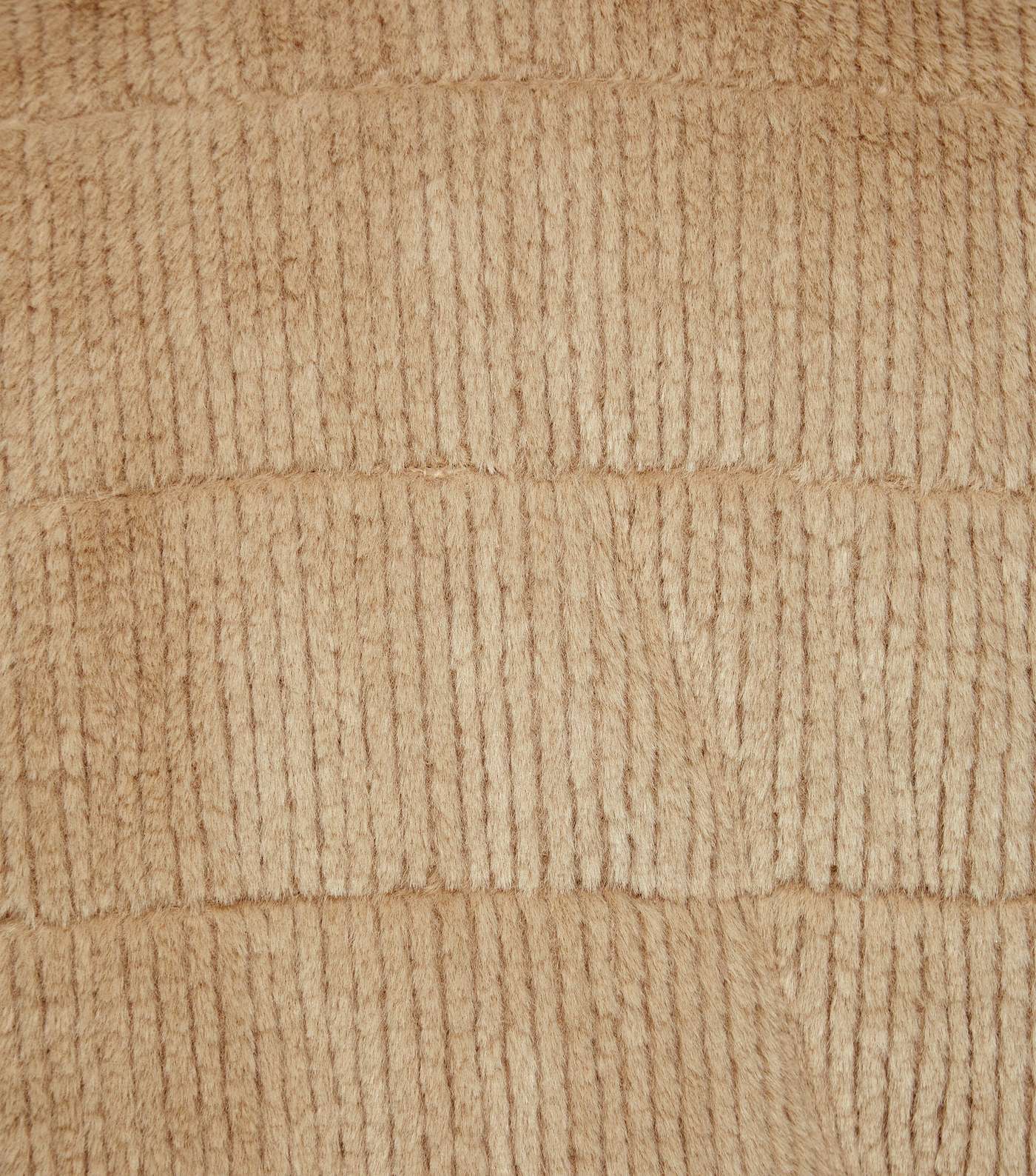 Girls Camel Faux Fur Textured Puffer Jacket Image 6